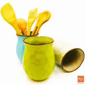 Ceramic utensil holder wholesaler porcelain utensil jar