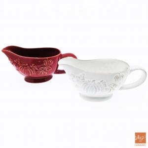 Halloween pumpkin pattern engraved sauce boat ceramic gravy boat