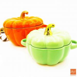 Halloween 2-pieces ceramic stoneware casserole dish set / pumpkin shape casserole