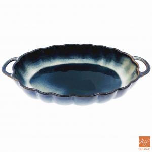 Reactive glazed stoneware oven dish ceramic roasting dish