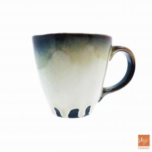 Reactive glazed wholesale ceramic stoneware coffee mug