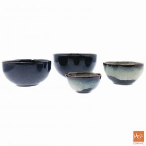 Reactive glazed ceramic curry bowl sauce bowl snack bowl